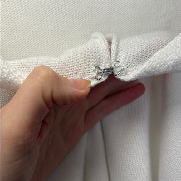 White Knit Crop Sweater Vest Tank Top medium - Picture 4 of 5